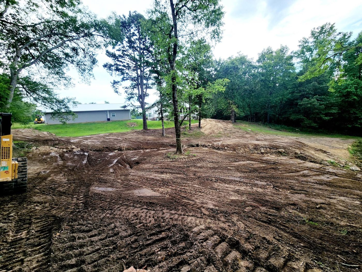 Backyard regraded and landscaped by Pack's